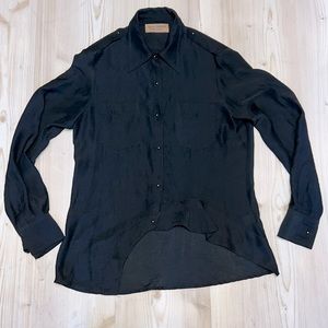 Karen ZAMBOS Vintage Couture Black Rayon Shirt